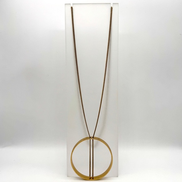 Jenny Bird Jewelry - JENNY BIRD Large Circle Pendant with Bisecting Chain Necklace